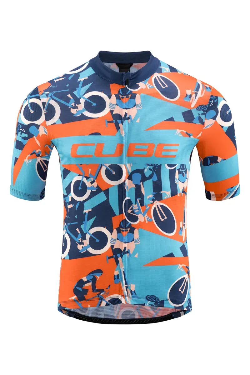 CUBE BLACKLINE JERSEY CMPT S/S BLUE/ORANGE