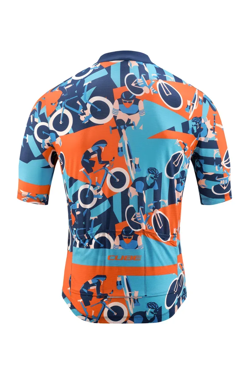 CUBE BLACKLINE JERSEY CMPT S/S BLUE/ORANGE-1