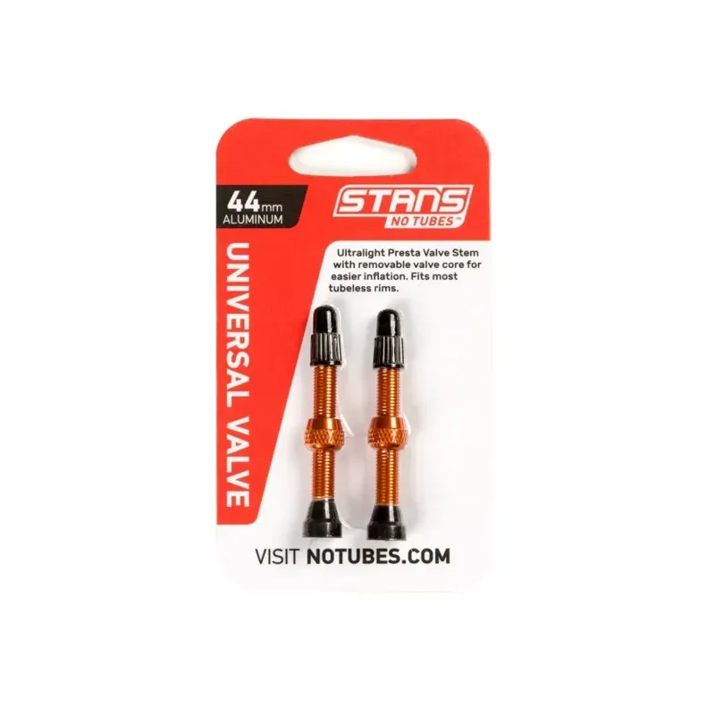 STANS TUBELESS VALVE STEM PAIR UNIVERSAL ORANGE-1