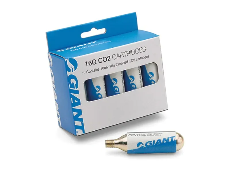 2020 Giant Control Blast 10x16g CO2 Cartridges in Silver