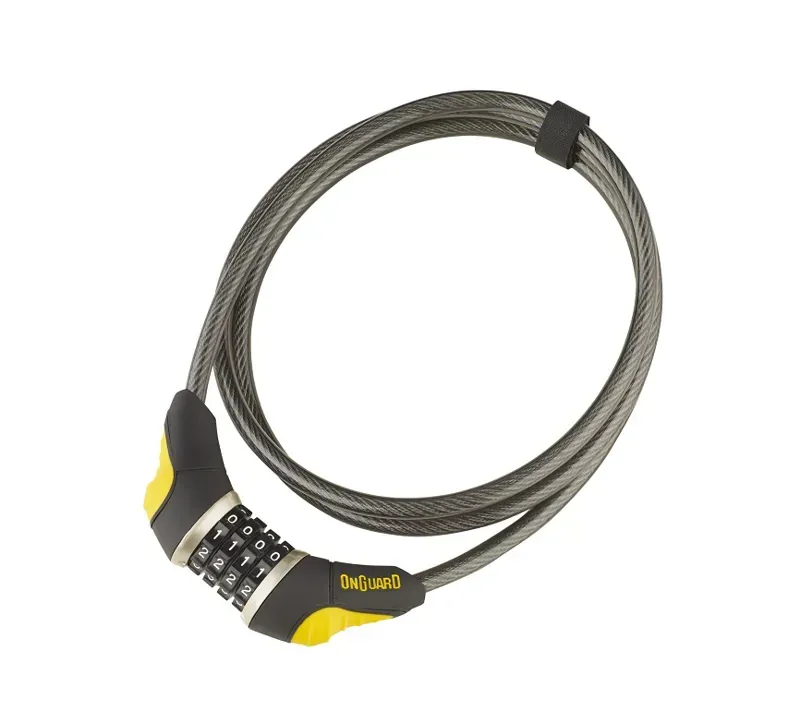 Onguard Akita 8042 1850x12mm Cable Lock in Black/Yellow
