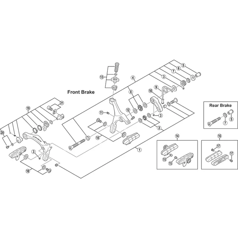 BRBX R55C3 R7900 Brake Pads Carbon PR Black one size-1