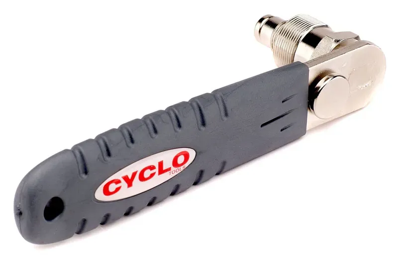 Weldtite Cyclo Splined/Square Crank Extractor with Handle in Silver