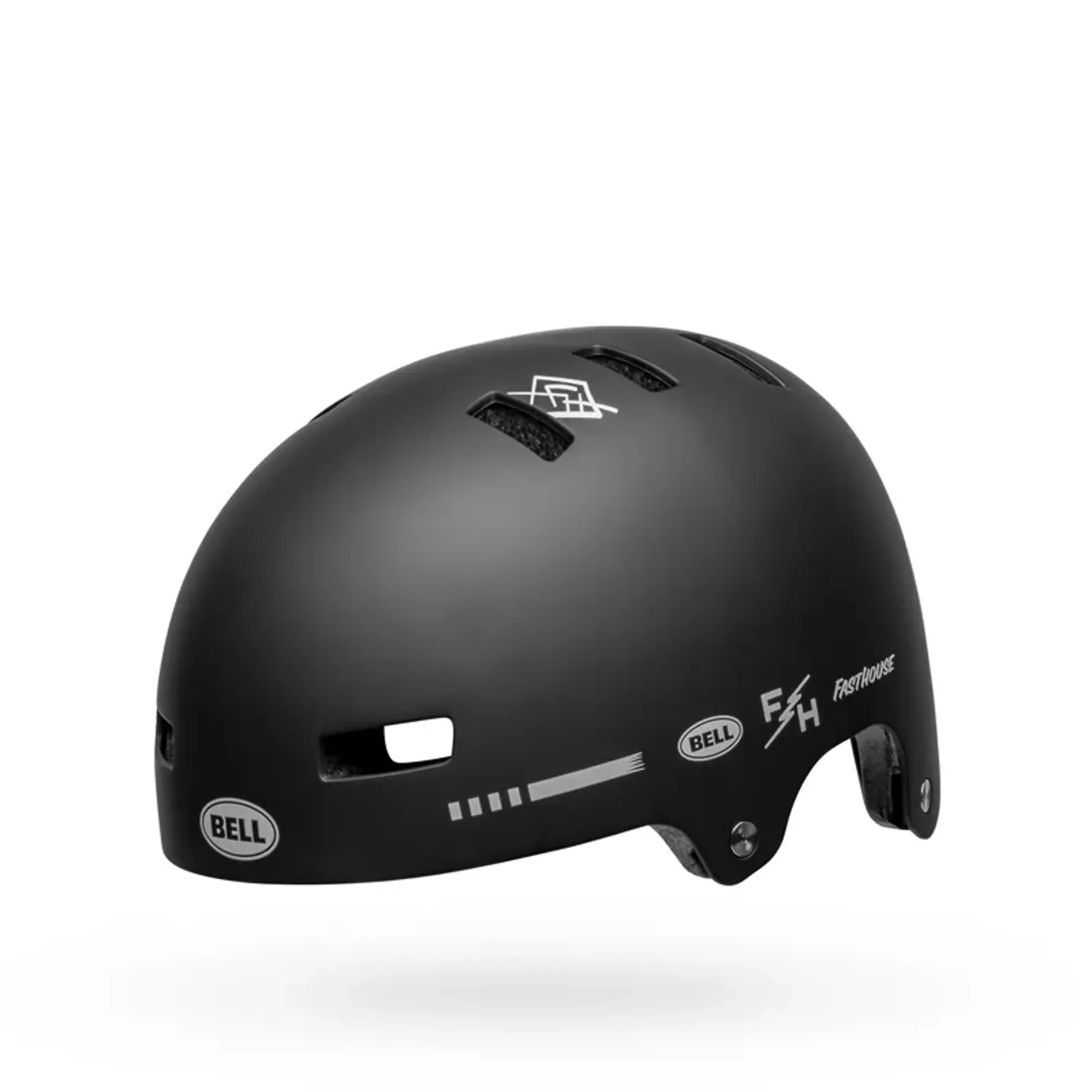 Bell Local Bmx/Skate Helmet 2023: Matte Black/White Fasthouse L 59