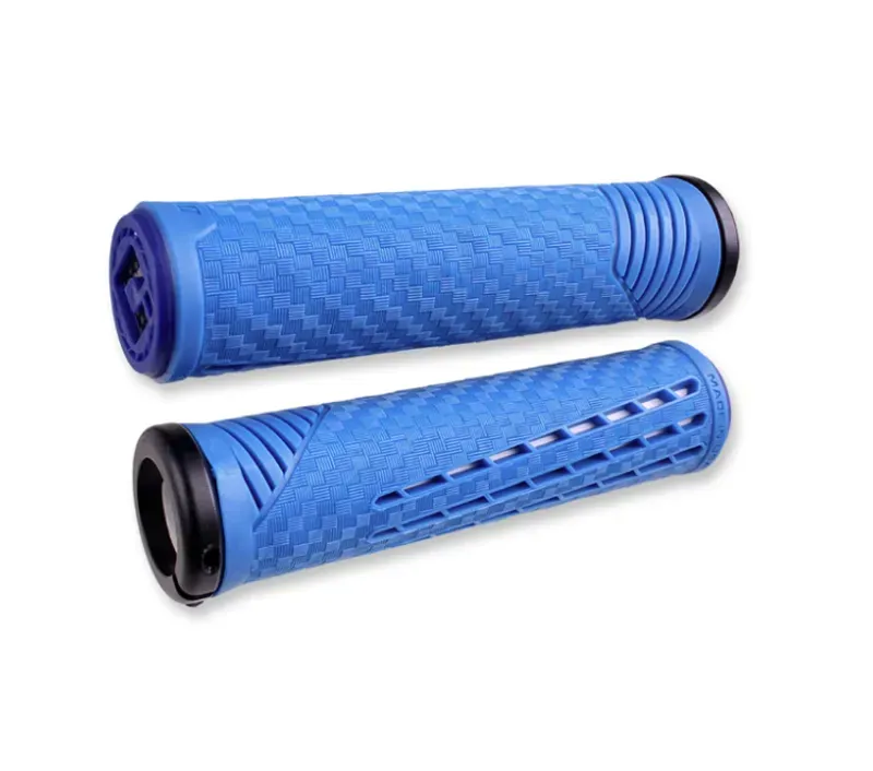 Odi CF Grip V2.1 135mm Lock-on Mountain Bike Grips in Blue/White