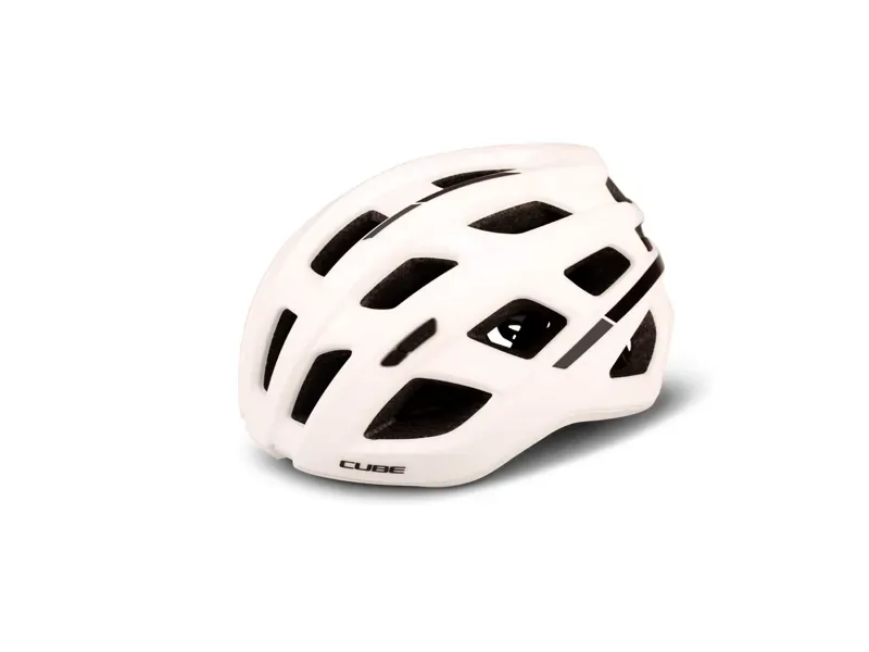 Cube Road Race Cycling Helmet in White