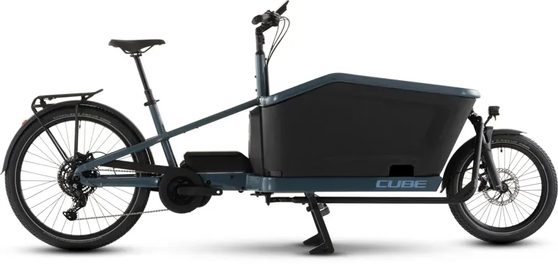 Cube Cargo Hybrid 800 E-Cargo Bike in Storm/Reflex