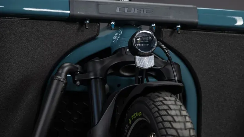 Cube Cargo Hybrid 800 E-Cargo Bike in Storm/Reflex-5