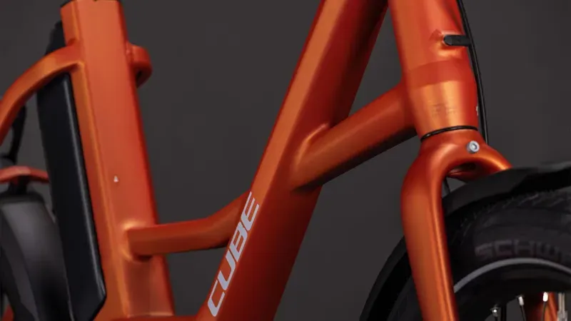 Cube Compact Hybrid 545 E-Hybrid Bike in Rust Orange-5