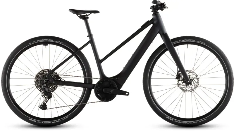 Cube Editor Hybrid Pro 400x Trapeze E-Hybrid Bike in Coal/Prism
