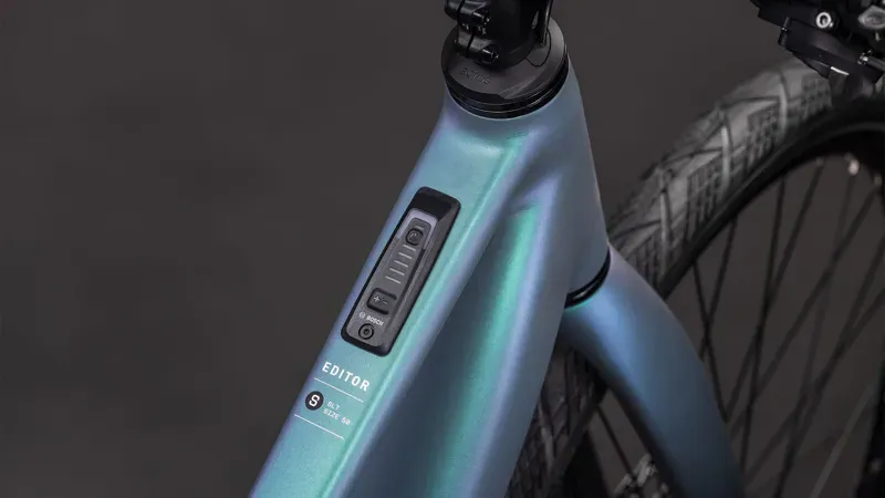 Cube Editor Hybrid SLT 400x Trapeze City E-Bike In Smaragd Grey/Prism-2