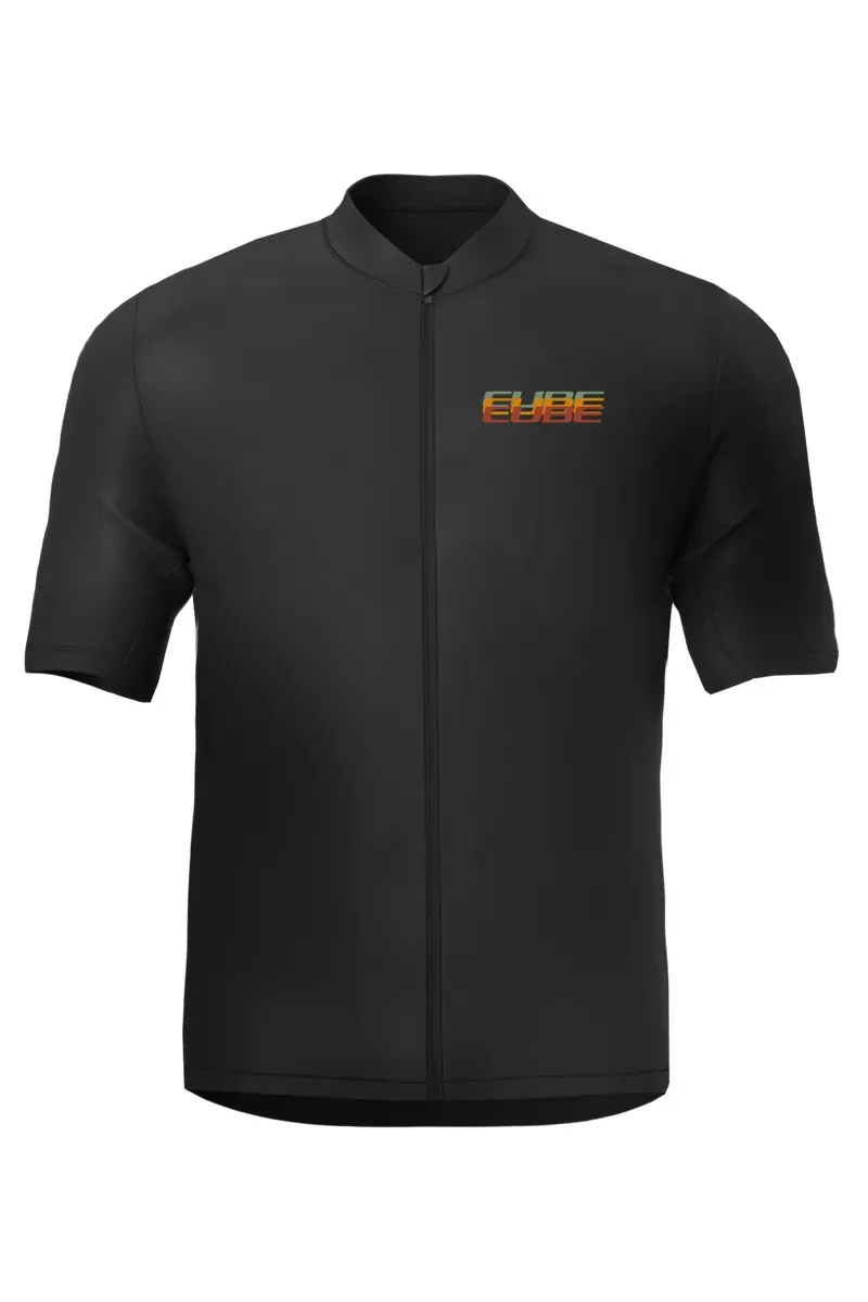 Cube Jersey Cmpt S/S in Black