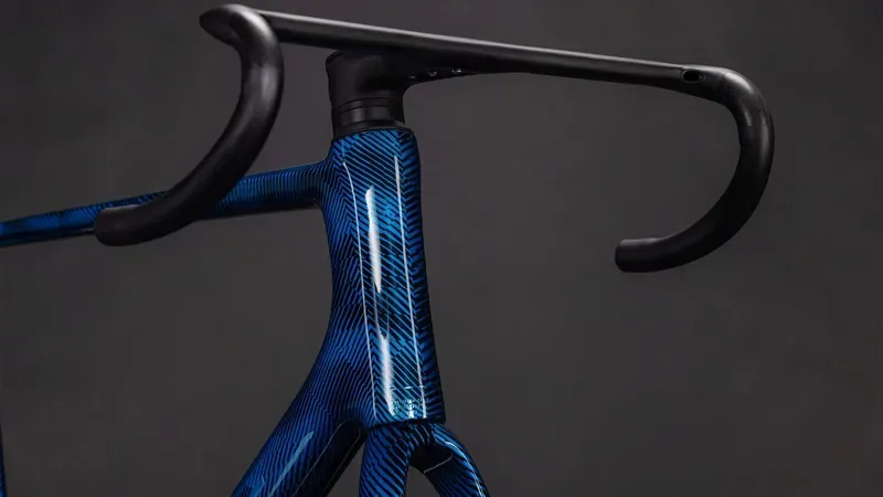 Cube Litening Air C:68X Road Bike Frameset in Blue Grid/Chrome-7