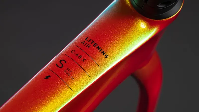 Cube Litening Air C:68X Road Bike Frameset in Glowing Orange/Black-2