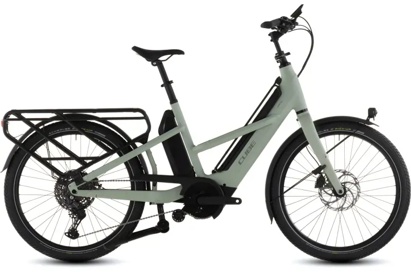 Cube Longtail Hybrid 800 eCargo Bike in Pea/Reflex