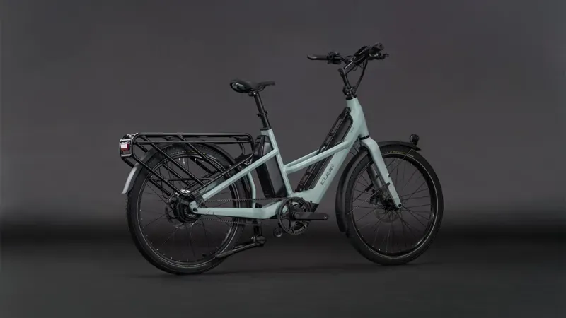 Cube Longtail Hybrid Comfort 800 eCargo Bike in Mineral Grey/Reflex-1