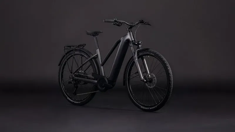 Cube Nuride Hybrid Performance 600 E-Gravel Bike In Slab Grey/Black-3