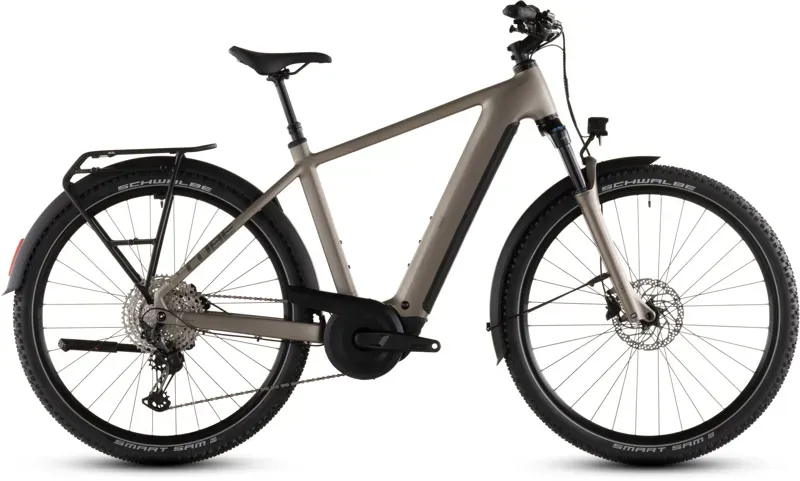 Cube Nuride Hybrid Pro 800 E-Hybrid Bike in Flash Stone/Chrome