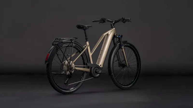 Cube Nuride Hybrid Pro 800 E-Hybrid Bike in Flash Stone/Chrome-3