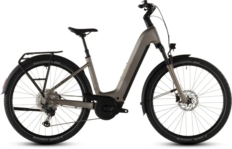 Cube Nuride Hybrid Pro 800 E-Hybrid Bike in Flash Stone/Chrome-4