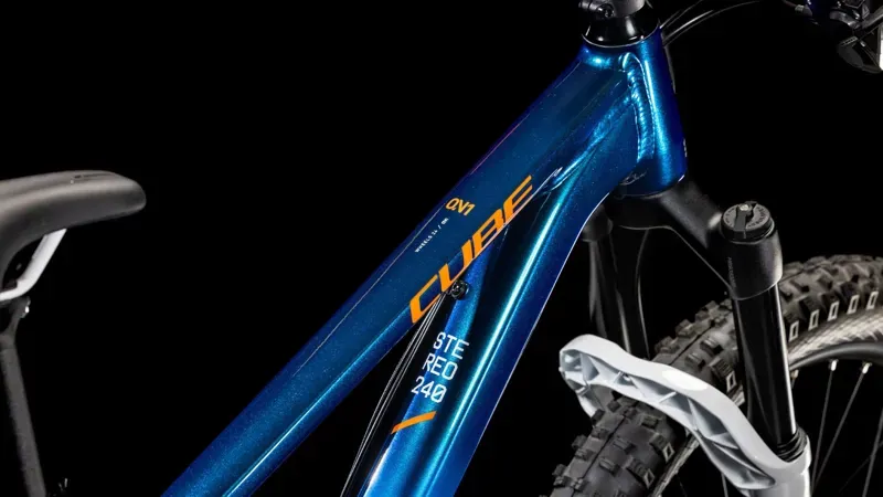 Cube Stereo 240 One Kids Mountain Bike In Actionteam-2