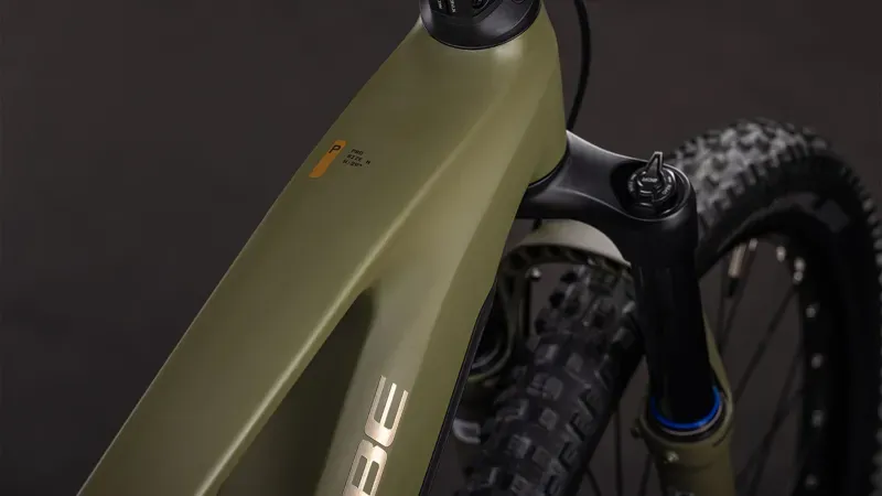 Cube Stereo Hybrid One44 Pro 800 E-MTB in Dust Olive/Gold-2