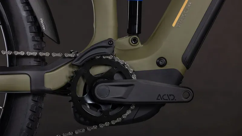 Cube Stereo Hybrid One44 Pro 800 E-MTB in Dust Olive/Gold-5