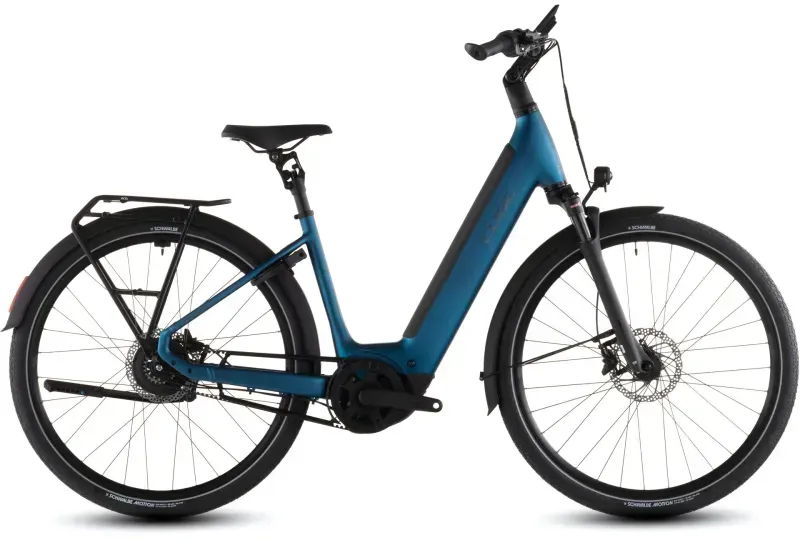 Cube Supreme Hybrid Deluxe Pro 600 eHybrid Bike in Electric Blue