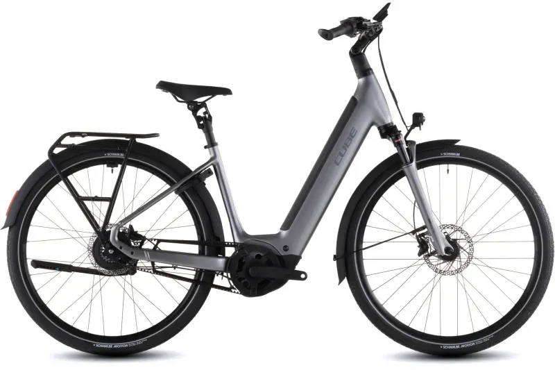 Cube Supreme Hybrid Deluxe Pro 600 eHybrid Bike in Quicksilver