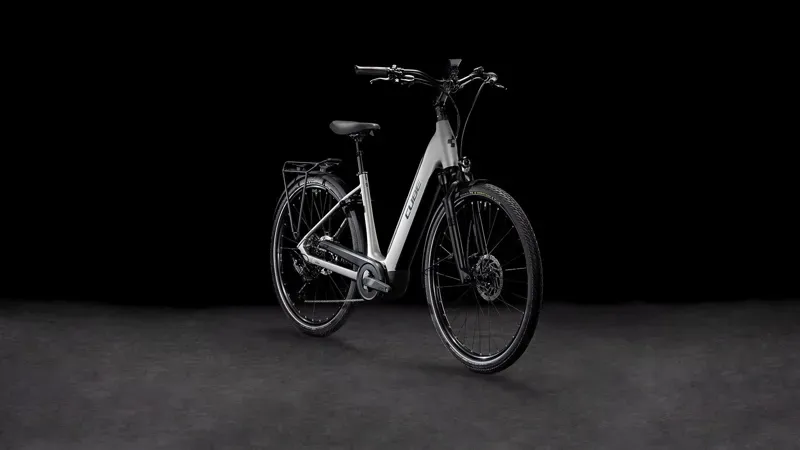 Cube Supreme Hybrid SLX 625 City E-Bike in Grey/Lunar-1