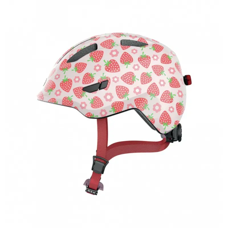 Abus Smiley 3.0 LED Kids Helmet in Rose