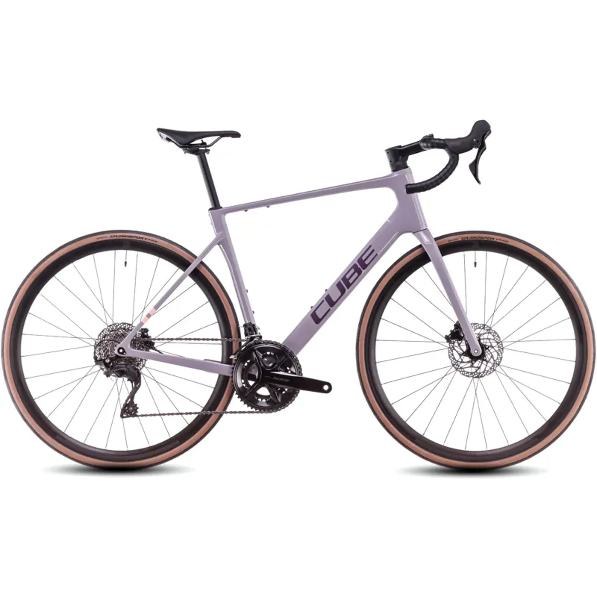 Cube Attain c:62 Race Road Bike in Plum Grey/Brink