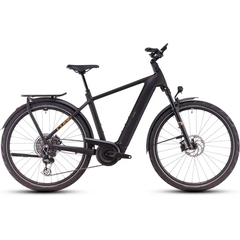 Cube Kathmandu Hybrid SLT Electric Bike in Gold Dust/Black