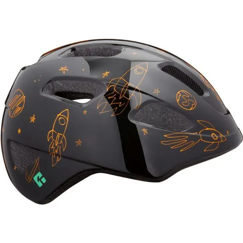 Lazer PNut KC Kids' Helmet in Flying Rocket Black