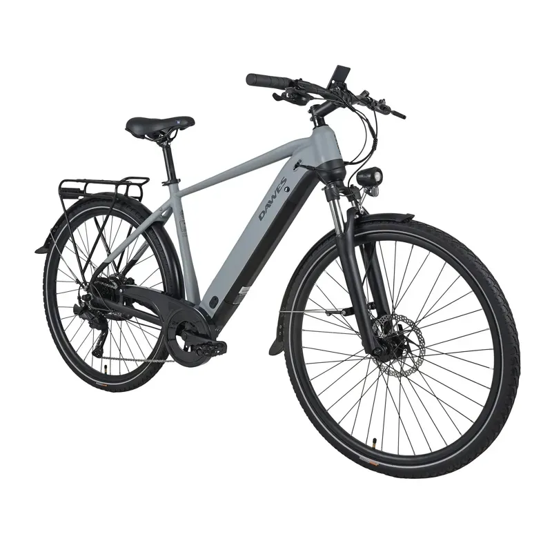 Dawes Spire 2.0 Cues Crossbar Electric Hybrid Bike in Light Grey/Black-1