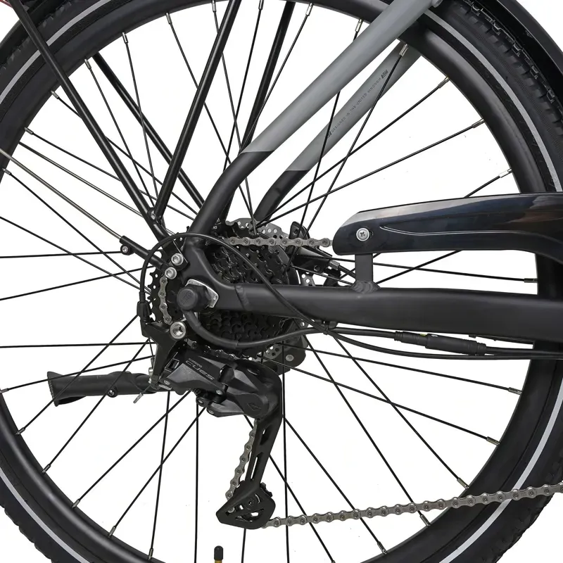 Dawes Spire 2.0 Cues Low Step Electric Hybrid Bike in Light Grey/Black-4