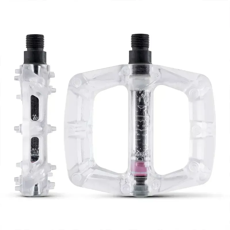 DMR V6 Cro-Mo Axle Plastic Pedals in Clear