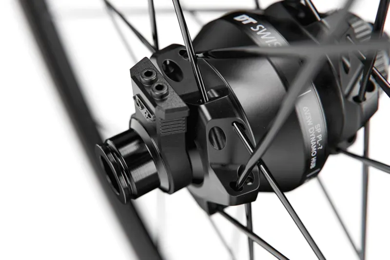 DT Swiss GR 1600 Spline DB Dynamo Front Wheel 700c 12x100 in Black-1