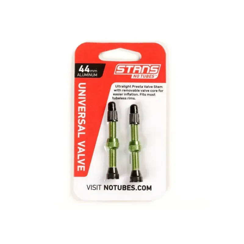 STANS TUBELESS VALVE STEM PAIR UNIVERSAL GREEN-1