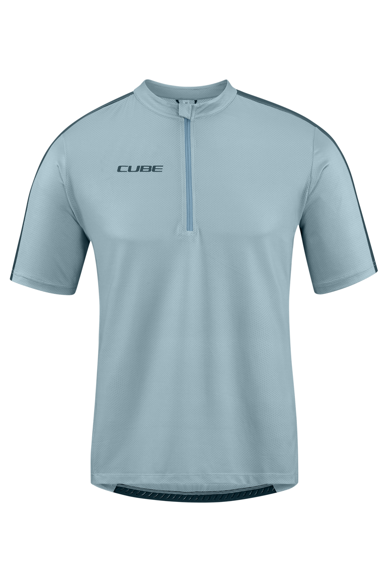 Cube ATX Short Sleeve Half Zip CMPT Jersey in Grey