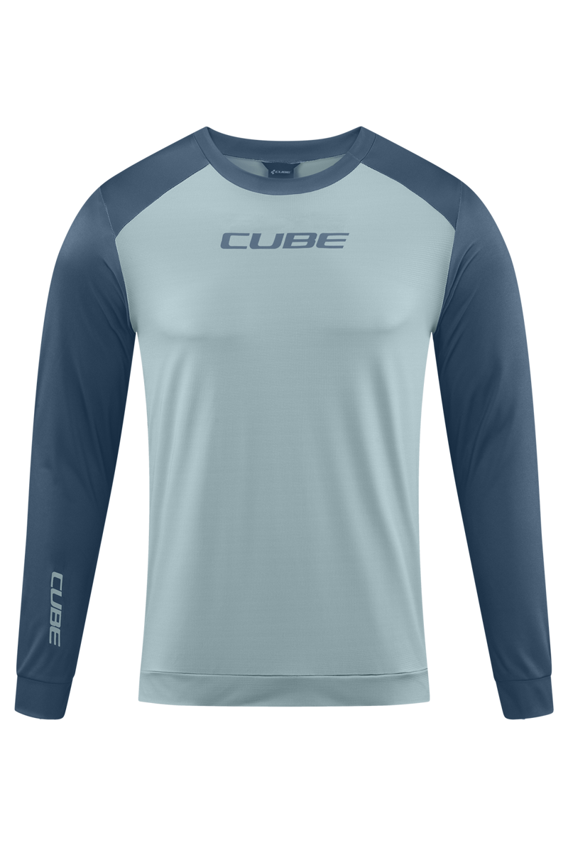 Cube ATX Round Neck Long Sleeve Jersey in Grey/Anthracite