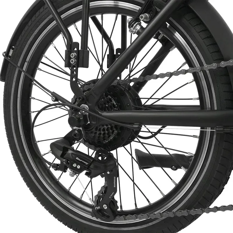 Falcon Breeze Low Step Electric Folding Bike in Black-6