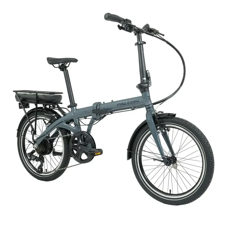 Falcon Compact Electric Folding Bike in Grey-1