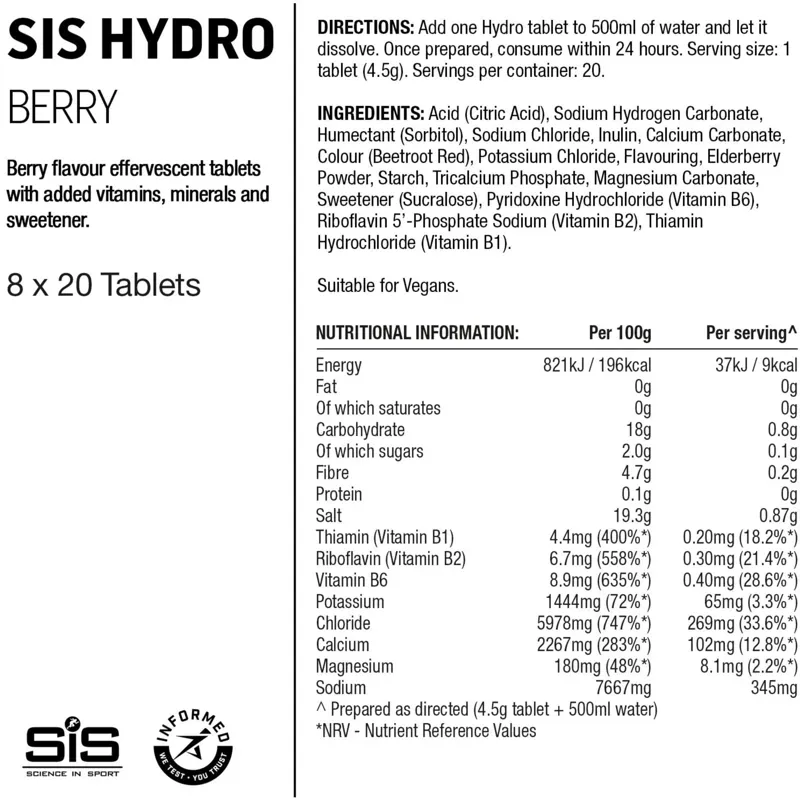 NUTRI SIS GO Hyd 20 Tube Berry 20 tablets SINGLE TUBE-1