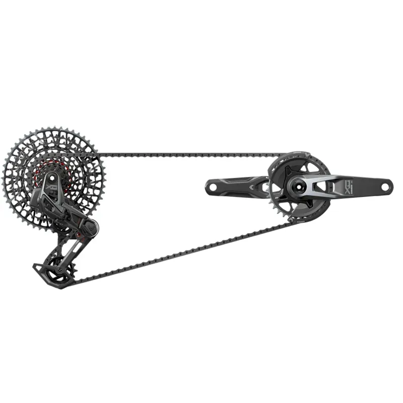 SRAM X0 T-Type Eagle Transmission AXS Groupset Rd W/Battery/Charger/Cord Ec Pod Ult Fc X0 Q174 55mm Chainline DUB MTB Wide DM 32T CR W/2 Guards Cn 126L Cs Xs-1295 10-52T V2 1-1