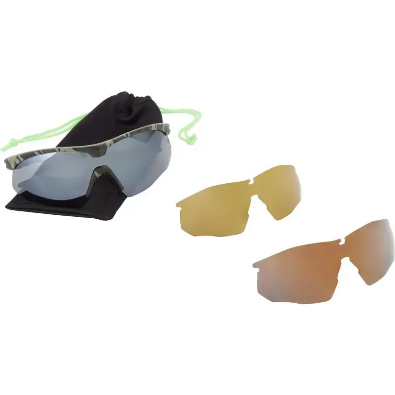 Madison Eyewear Mad Shields 3-pack Glasses in Camouflage Green-4
