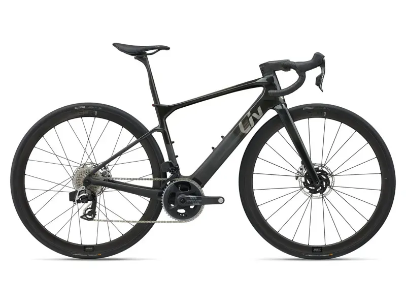 Liv Avail Advanced E+ Elite 0 E-Road Bike In Gloss Raw Carbon