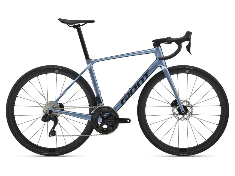 Giant TCR Advanced 0 DI2 Road Bike In Gloss Frost Silver/Cold Iron