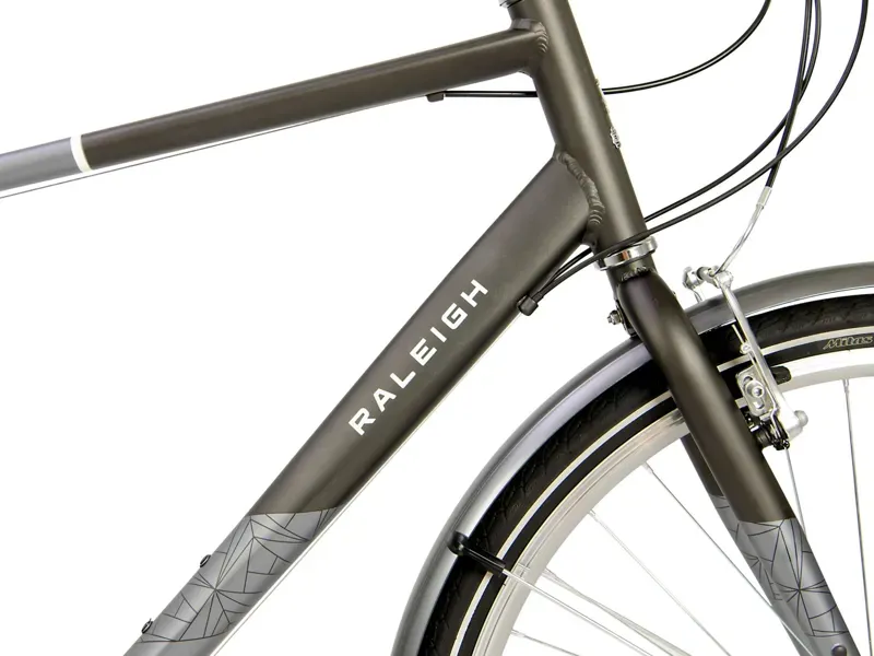 Raleigh Pioneer Crossbar Hybrid Bike in Grey-6