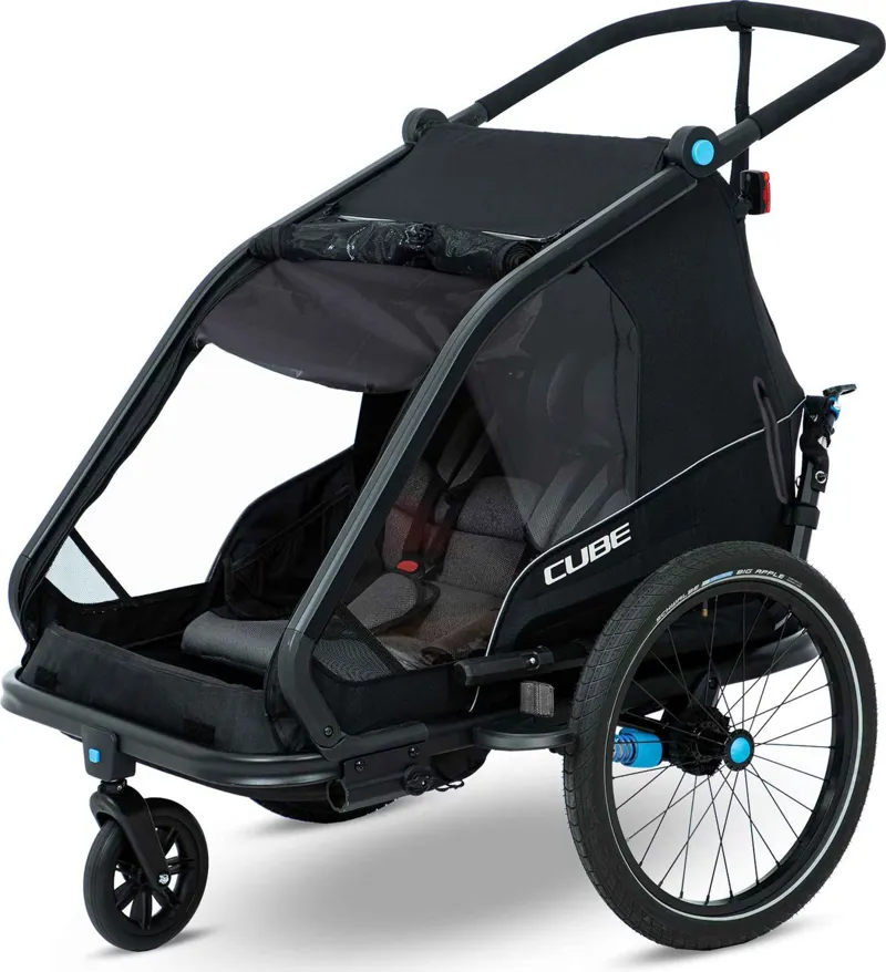Cube Kids Trailer Double Cmpt BLACK one size